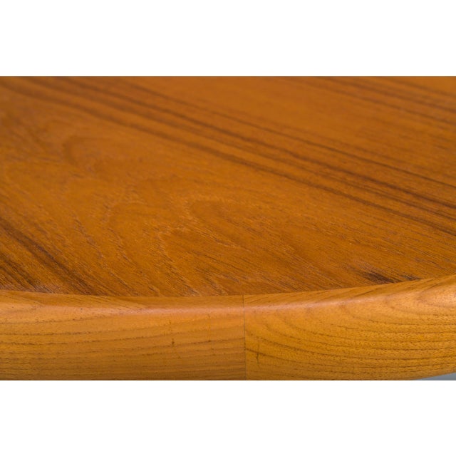 Wood Vintage Round Teak Dining Table, 1960s For Sale - Image 7 of 11