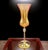 Mid-Century Modern Murano Collectible Goblet in Blown Glass with Golden Reflections by Murano for Murano For Sale - Image 3 of 13