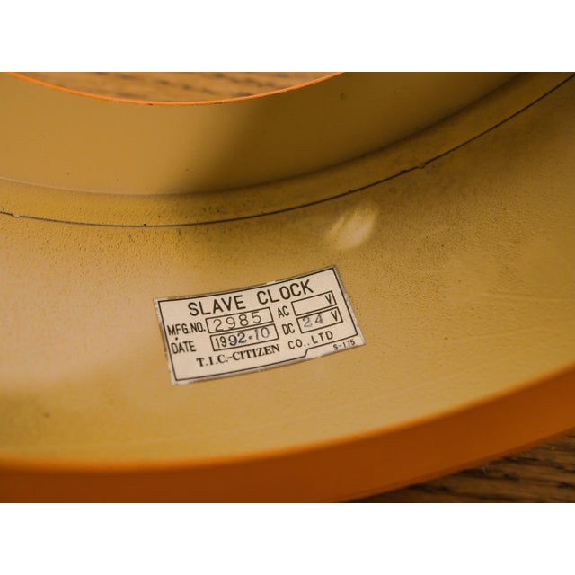 Orange Double-Sided Slave Clock from Citizen, 1980s For Sale - Image 11 of 14