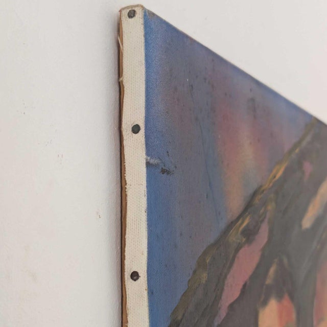 Luciano De Vita, Expressionist Portrait, 1970s, Oil on Canvas For Sale - Image 5 of 9