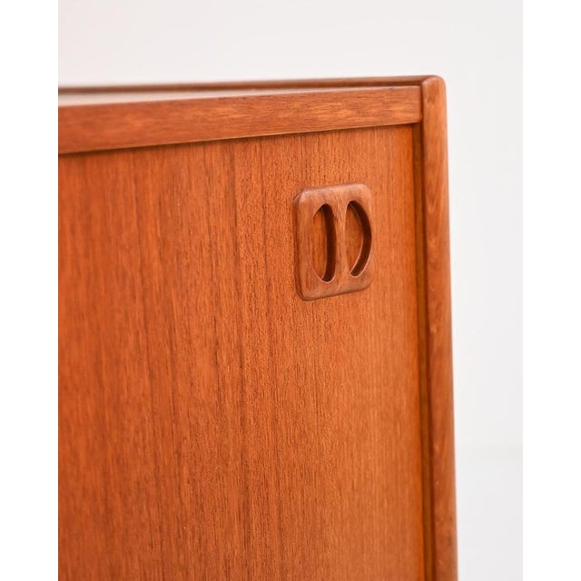 Brown Scandinavian Teak Sideboard, 1960s For Sale - Image 8 of 12