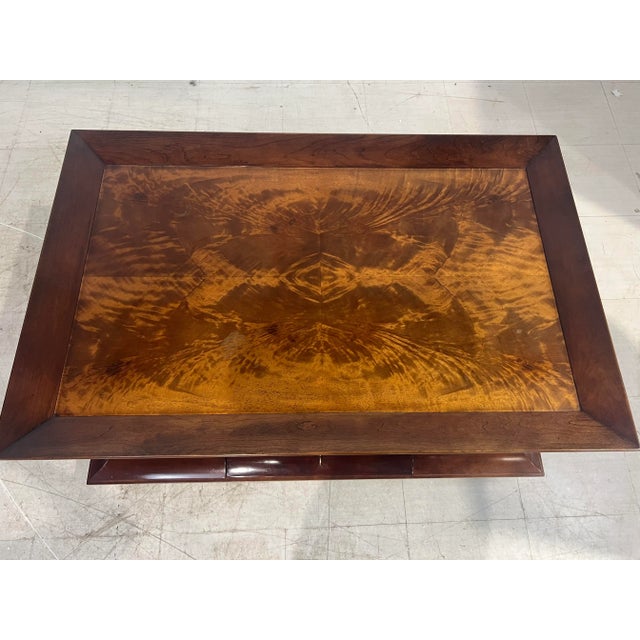Traditional Baker Furniture Flame Mahogany Coffee Table For Sale - Image 3 of 6