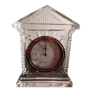 Vintage Waterford Crystal Mantle or Desk Clock For Sale