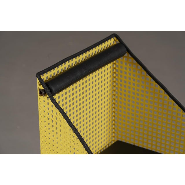 Vintage Yellow Metal Chair by Peter Preller, Germany, 1980s For Sale - Image 11 of 13