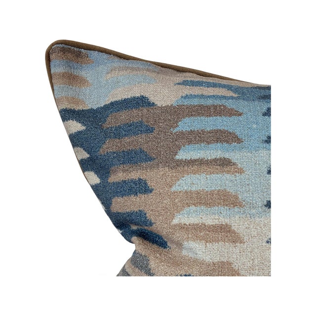 Textile Navajo Navy 24x24 Down Filled Pillow For Sale - Image 7 of 11