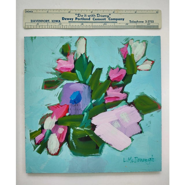 "The Overachiever" Original Floral Still Life Acrylic Painting by Linda McDonough For Sale - Image 4 of 8