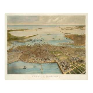 Giclée Reproduction – 1870 Boston Harbor Map, 32x40 Archival Print For Sale