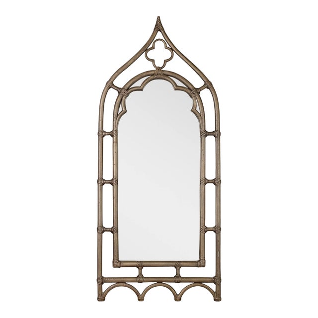 Mid 20th Century McGuire of San Francisco Gothic Mirror For Sale