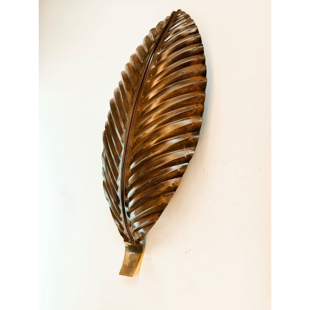 Metal Brown Metal Palm Leaf For Sale - Image 7 of 18