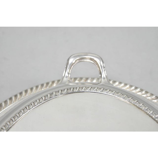 Silver Antique English Regency Silver Plated Large Covered Serving Dish 'M" Monogram For Sale - Image 8 of 17