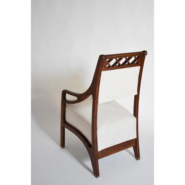 1960s High Back Crosspieces Chairs, 1960s, Set of 2 For Sale - Image 5 of 6