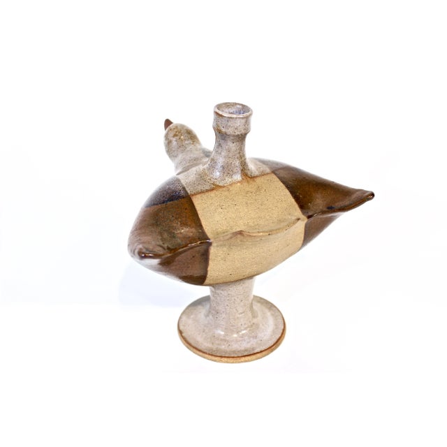 1970s 1970's June Jordan Ceramic Bird Vase For Sale - Image 5 of 9