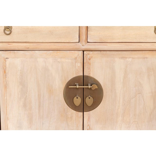 Tan Vintage Ming Style Marble Top Sideboard For Sale - Image 8 of 10