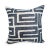 Beautiful embroidered azul Kuba inspired patterned pillow. Hand stitched embroidery with knife edge finish. Linen cotton...