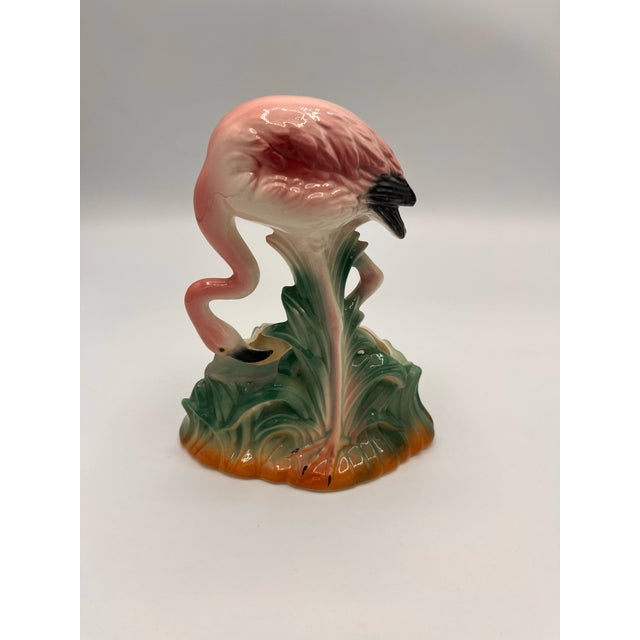 1950s MCM Lane & Co California Pottery Ceramic Flamingo Planter For Sale - Image 5 of 5