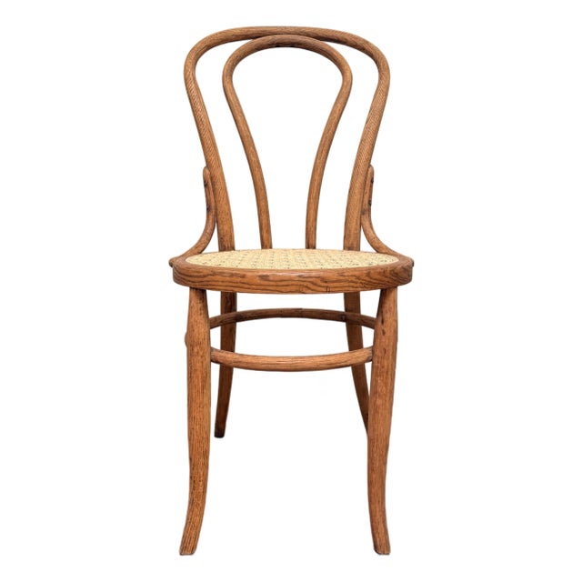 Bentwood Chair Hand Caned With Advanced Weave, Daisy and Button For Sale