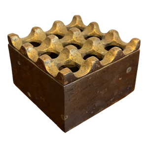 Cubist Brass Ashtray Designed by Bäckström & Ljungberg, Beck & Jung, Sweden