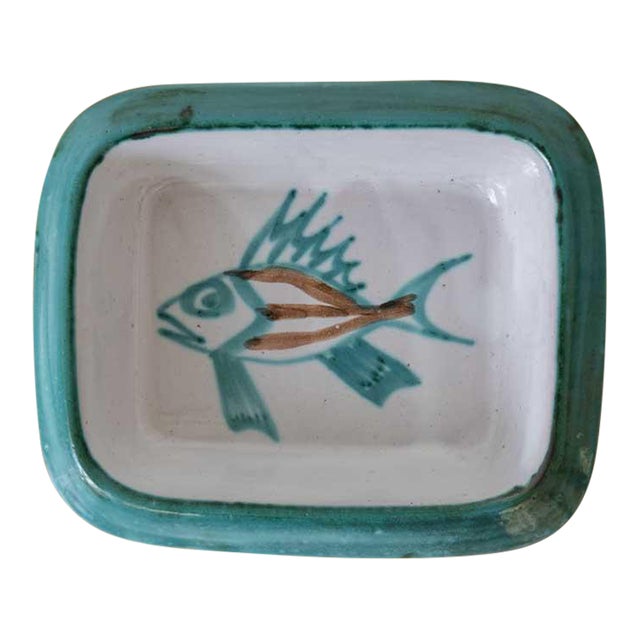 1950s French Ceramic Fish Dish by Robert Picault, Vallauris For Sale
