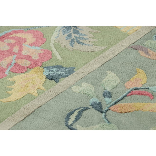 Rug & Kilim’s Chinese Art Deco Style Rug With Colorful Floral Patterns For Sale In New York - Image 6 of 6