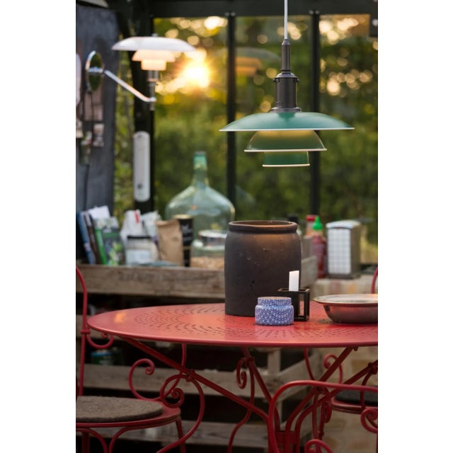 Metal Poul Henningsen 'Ph 3-2' Opaline Glass and Chrome Wall Lamp for Louis Poulsen For Sale - Image 7 of 12