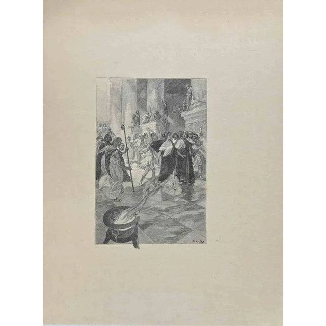 Small tales to my sister is a lithograph on paper realized by hegesippe Moreau, Dated 1838. The artwork is in good...