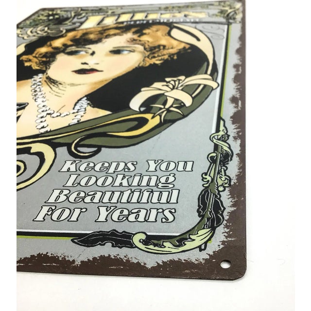 1980s Vintage Metal Wall Art Advertisement For Sale - Image 5 of 6