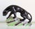 Mid-Century Modern 1950s Mid-Century Modern Black Panther Ceramic Sculpture – Glossy Art Pottery Jaguar on Rock Base For Sale - Image 3 of 10