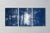 Paper 2021 "Forest Silhouette Sunset" Forest Landscape Cyanotype Triptych Print on Watercolor Paper - Set of 3 For Sale - Image 7 of 8