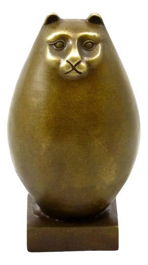 Bronze Sculpture of the Big Cat in the style of Fernando Botero, 20th Century