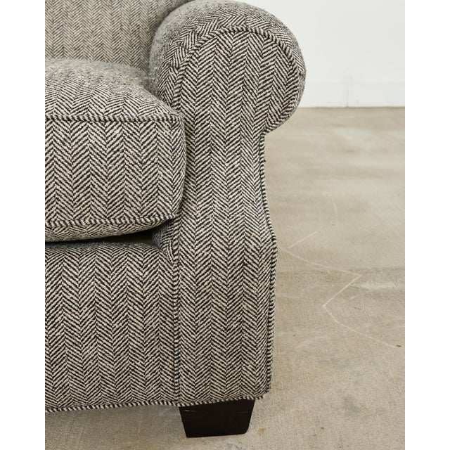 Ralph Lauren Herringbone Upholstered Lounge Chair for Henredon For Sale - Image 9 of 18
