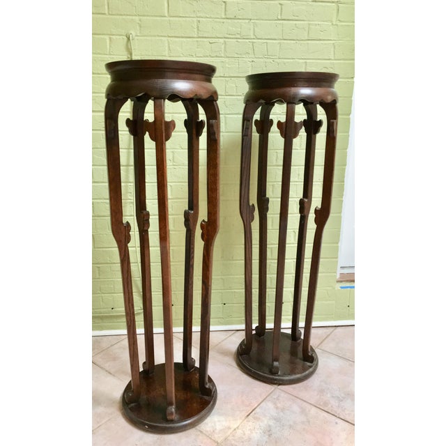 Michael Taylor for Baker Furniture Asian Burl Wood Plant Stand Pedestals a Pair Chairish