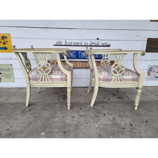 Tan 1970s French Style Accent Chairs - Set of 2 For Sale - Image 8 of 18