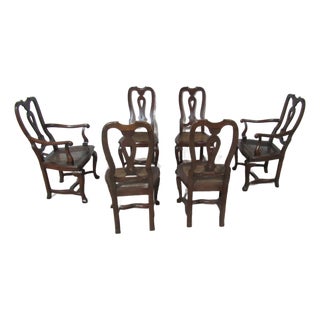 1980s Set Baker Dining Room Chairs Kitchen Farmhouse Rustic For Sale