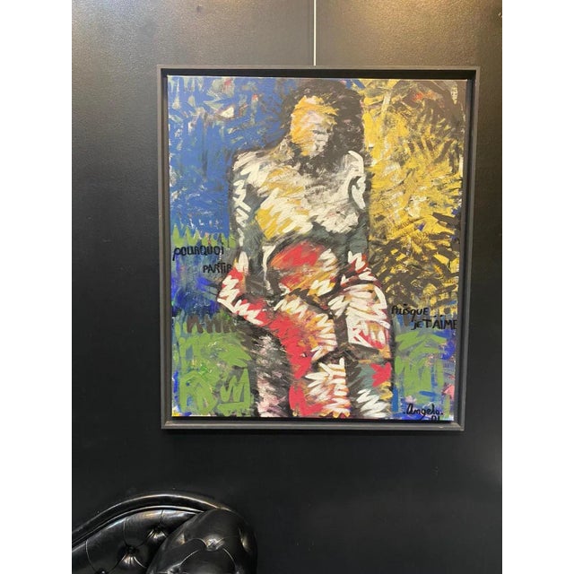 Angelo, Pourquoi Partir Puisque Je t'Aime, Painting on Canvas, 2001 For Sale - Image 3 of 8