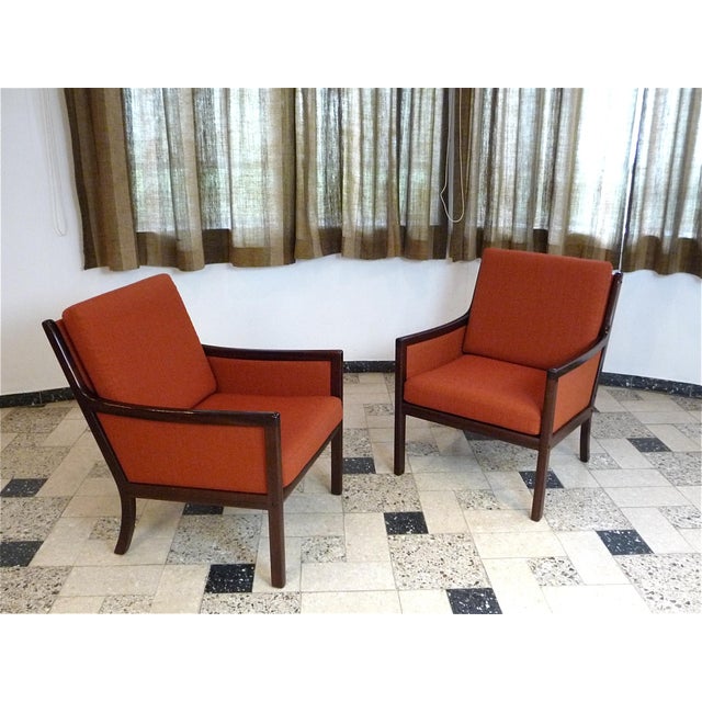 Wood Set of Lounge Chairs by Ole Wanscher for Jeppsen For Sale - Image 7 of 18