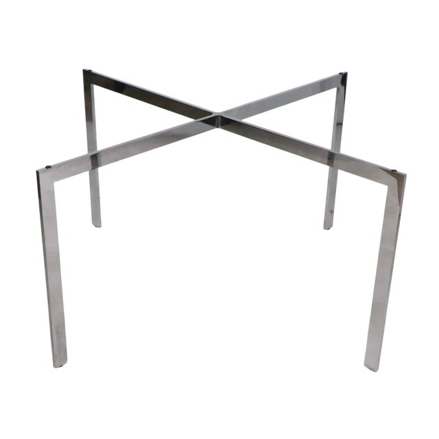 Mies Van der Rohe Iconic Barcelona CoffeeTable Designed by Mies Van Der Rohe Made in Italy C 1970's For Sale - Image 4 of 13
