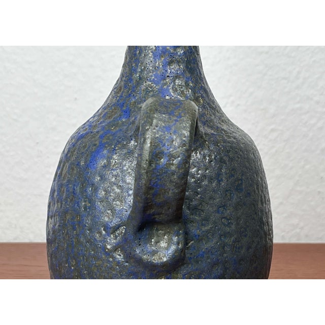 Mid-Century Modern Germany Blue Carafe Vase from Gebr. H.u.G. Claussen, 1960s For Sale - Image 9 of 18