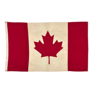 Vintage Sewn Cotton Flag of Canada For Sale