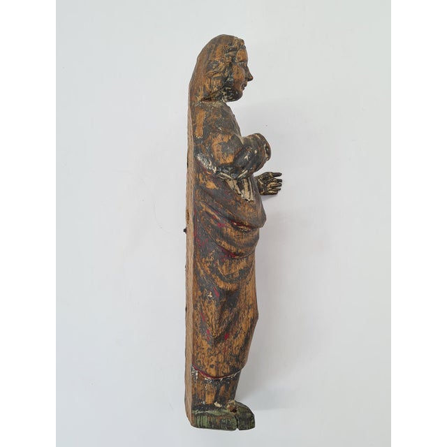 Antique Wooden Statue of Salvator Mundi, 1700s For Sale - Image 5 of 15
