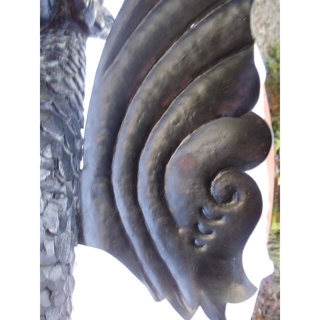 Black Wooden Dragon Wall Sconce For Sale - Image 8 of 16