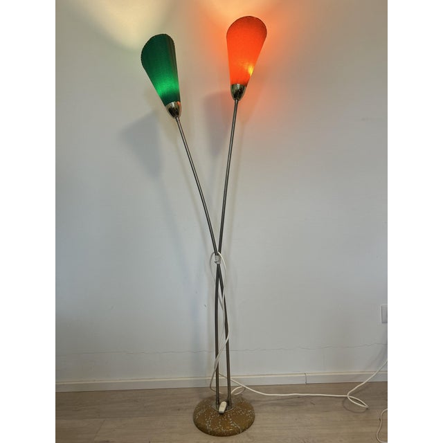 Green Vintage Floor Lamp by Lidokov, Czechoslovakia, 1960s For Sale - Image 8 of 11