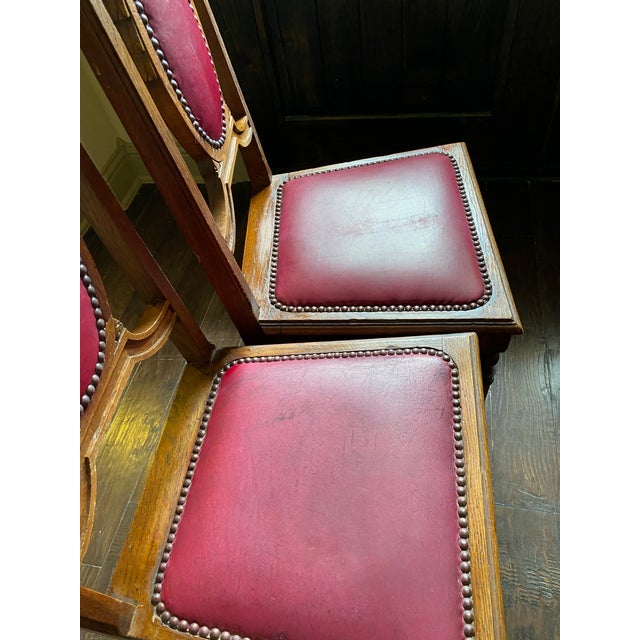 Early 20th Century Louis XVI French Carved Bow-Top Dining Chairs - Set of 6 For Sale - Image 10 of 11