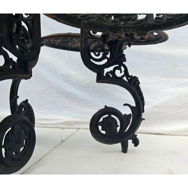 Antique Victorian-Style Cast Iron Tiered Garden Plant Stand For Sale - Image 11 of 11