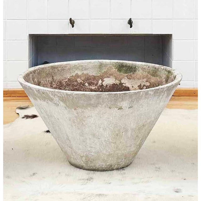 1970s Tapered Concrete W. Guhl Eternit Planter A+ Patina, 3 Pieces, Attributed For Sale - Image 6 of 17