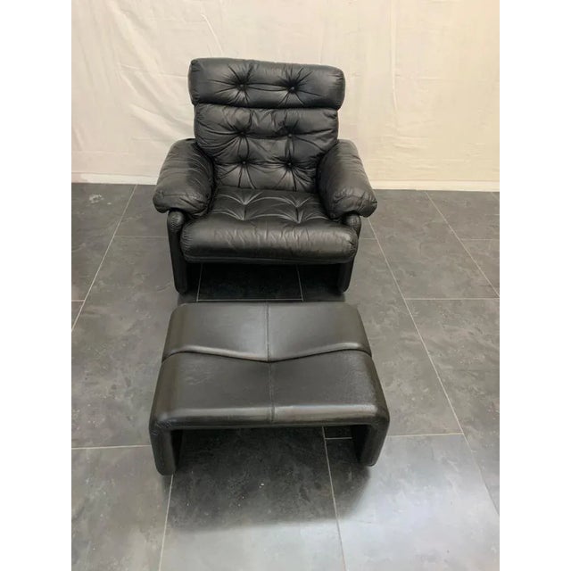 Set of Coronado Lounge Chair & Footstool by Tobia & Afra Scarpa for B&B Italia / C&B Italia, 1960s For Sale - Image 4 of 11