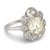 1930s Art Deco Gia 3.01 Carat Old European Diamond Platinum Cluster Ring, Size 7.75 For Sale - Image 4 of 6