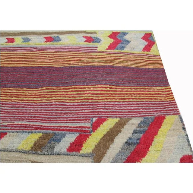 Handwoven Persian Kilim Area Rug - 4′1" × 5'6″ For Sale - Image 4 of 7