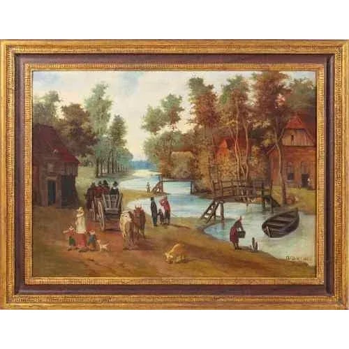 "Bruchel". Oil on canvas. Signed. Dimensions: 81 x 105 cm.