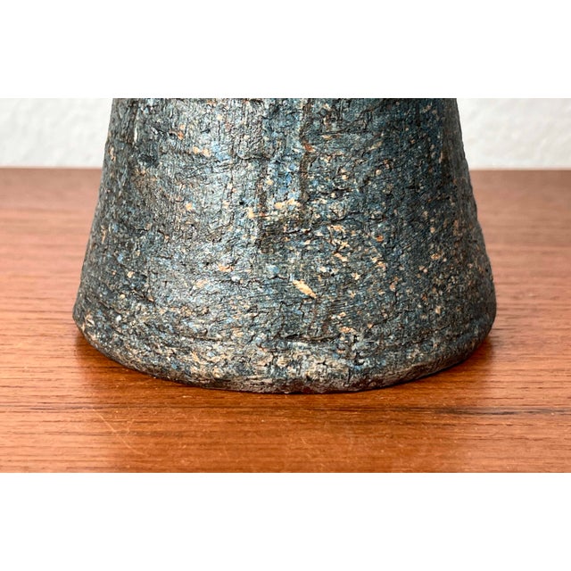Vintage Brutalist German Studio Pottery Vase from Gerhard Liebenthron, 1981 For Sale - Image 6 of 16