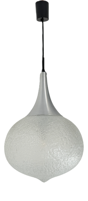 Vintage Iceglass Hanging Lamp from Doria Leuchten, 1960s